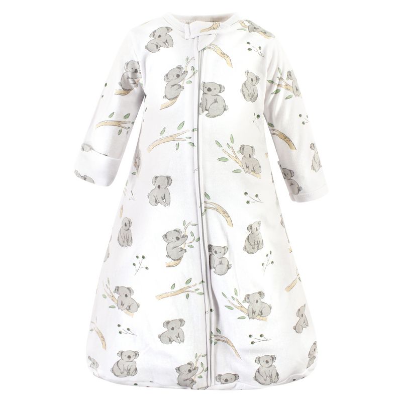 Hudson Baby Cotton Long-Sleeve Wearable Sleeping Bag, Sack, Blanket, Cuddly Koala Long Sleeve, 3 of 5