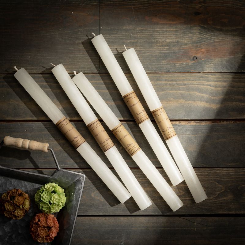 Melon White Timber Tapers - Set of 12, 2 of 3