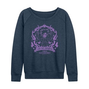 Women's - Edward Scissorhands -  Lightweight French Terry Wide Neck Long Sleeve Shirt - 1 of 4