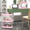 Hachikiko 3 Tier Slim Rolling Storage Cart - Removable Shelves Bathroom Organizer with Lockable Casters, Multi-Purpose Utility Cart - 3 of 4