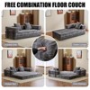 NicBex Convertible Folding Upholstered Floor Sofa Bed with Metal Stand,Oversized Futon Couch Sleeper Sofa for Living Room,Bedroom - 4 of 4