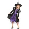 Girls Witch Costume for Kids, Halloween Party Dress Up Cosplay Fairy Tale Witch Outfit Set - 3 of 4