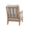 VYNXARIA Classic yet casual armchair with an open-back spindle design and turned-wood detailing on front legs£¬Light Blue - 4 of 4