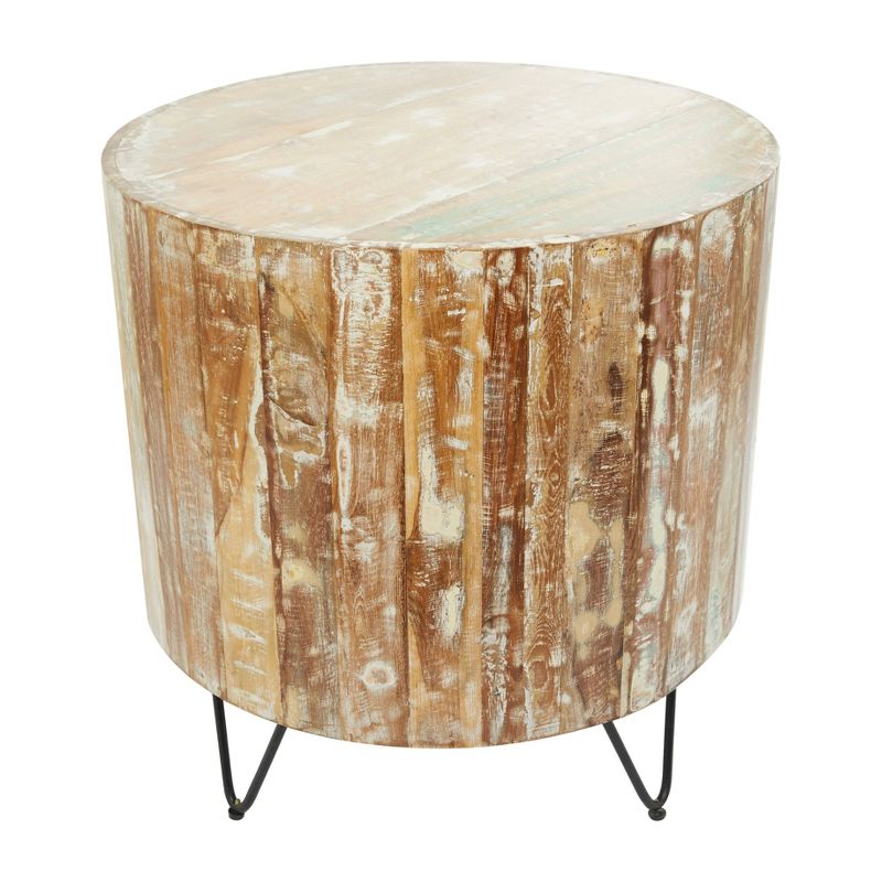 Rustic Mango Wood Accent Table Brown - Olivia &#38; May, 4 of 6
