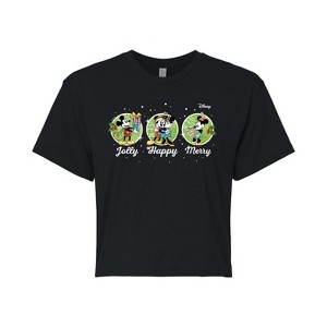 Women's - Disney - Jolly Happy Merry Cropped Graphic T-Shirt - 1 of 4