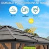 10'x10'/10'x12' Hardtop Gazebo, Aluminum Frame Gazebos, Permanent Outdoor Metal Pavilion with Curtain and Netting for Patio, Lawn, Deck - 4 of 4