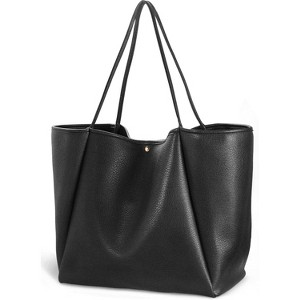Paaaawaters Oversize Pu Leather Tote Women Weekender Bag Shopper Handbag Travel Purse - 1 of 4