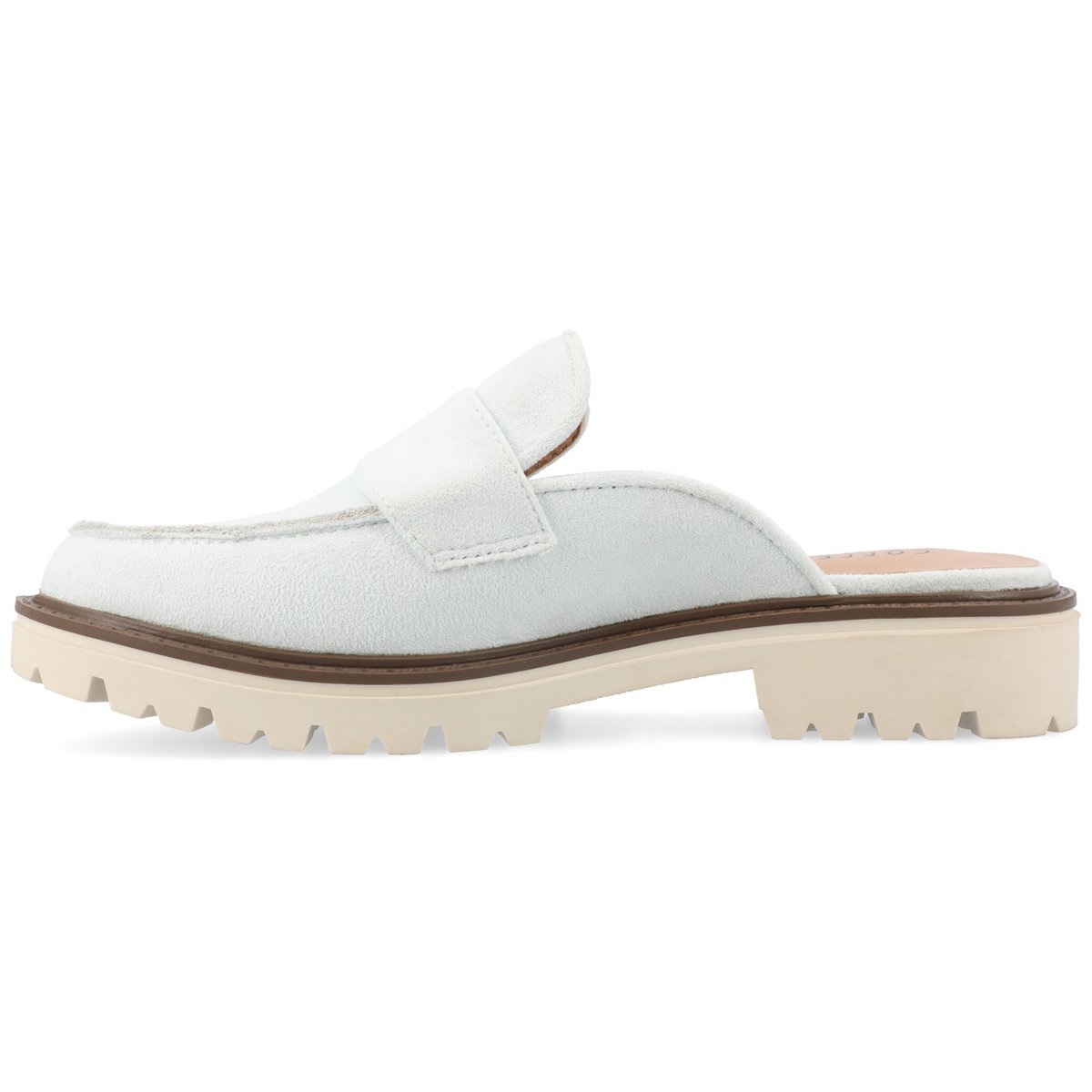 Женские сабо Journee Collection Women's Miycah Slip On Mule Treaded Outsole Flats, 9 Blue — фото 2