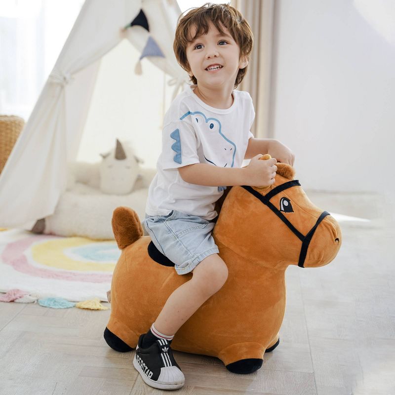iPlay, iLearn Bouncy Pals Hopping Animal - Bouncy Brown Horse, 5 of 8