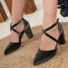 Sina - Olive Green Velvet Heels | Forever & Always Shoes - 3 of 4