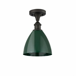 Plymouth Dome - 1 Light Semi-Flush Mount In Industrial Style-11.25 Inches Tall and 7.5 Inches Wide - 1 of 1