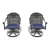 PAGED Metal Patio Dining Chairs Set of 2 Outdoor Swivel Chair with Breathable Fabric for Outdoor - 2 of 4
