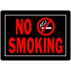 Hillman English Black No Smoking Sign 10 in. H X 14 in. W - Case of 6 - 1 of 1