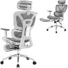Ergonomic Office Chair with Footrest, Reclining High Back Mesh Office Chair with Dynamic Lumbar Support, Swivel Task Chair - 2 of 4
