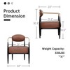 Modern Boucle Dining Chair with Thick Plush Upholstery Cushion and Metal Frame Armchair for Living Room-Morden Fort - 2 of 4
