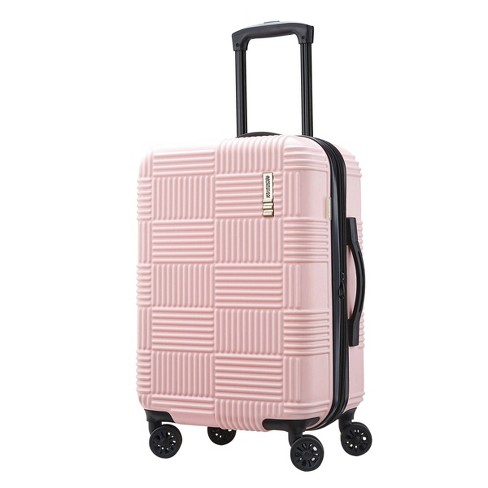 Plain Pink 5 Piece Travel Trolley Bag Set