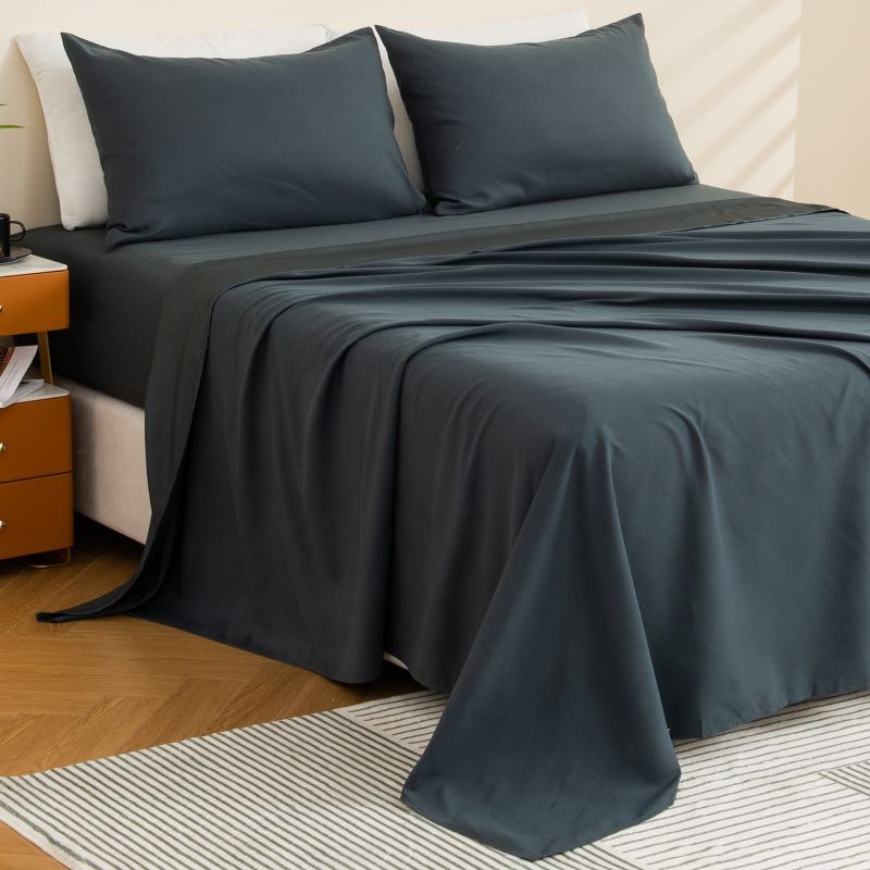 Alpine Swiss 4 Piece Microfiber Bed Sheet Set King Queen Super Soft Hotel Luxury Bedding Pillowcases Sheets 16 inch Deep Pocket, 1 of 8