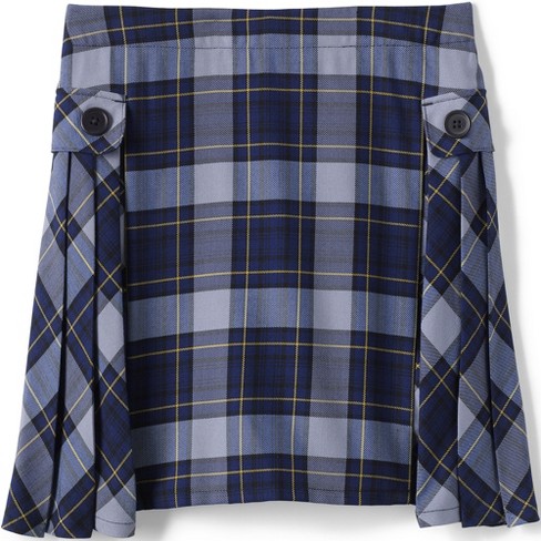 Lands end hotsell blue plaid skirt