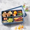 8 Compartment Large Plastic Snack Bento Box Sage Green - Figmint