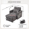 Multifunctional Chenille Chaise Lounge Recliner with Hidden Storage, Adjustable Phone Holder & Side Pockets for Small Spaces-3irtyhousy - 4 of 4