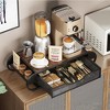 Iron Wood Coffee Capsule Storage Rack Office Storage Rack Drawer Type Capsule Storage Box Metal Wooden Coffee Storage Rack - 3 of 4