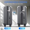 SUGIFT 2 Piece Hardside Luggage Set 20" 24" PC Suitcase with TSA Lock Spinner Wheels Expandable Design Aluminum Handle Cup & Phone Holder - 4 of 4