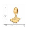 Black Bow Jewelry 14k Yellow Gold Plated Sterling Silver Minnesota Wild NHL Bead Charm - 3 of 4