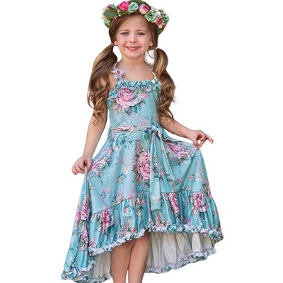 Secret Garden Rose Hi-Lo Ruffle Dress Mia Belle Girls