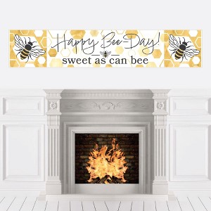 Big Dot of Happiness Little Bumblebee - Happy Birthday Bee Decorations Party Banner - 1 of 4