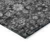 Gray Charcoal And Silver Oriental Washable Indoor Outdoor Area Rug - 4 of 4