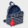 Girls' 10.72" Striped Mini Backpack - art class™ White/Navy Blue - 3 of 4