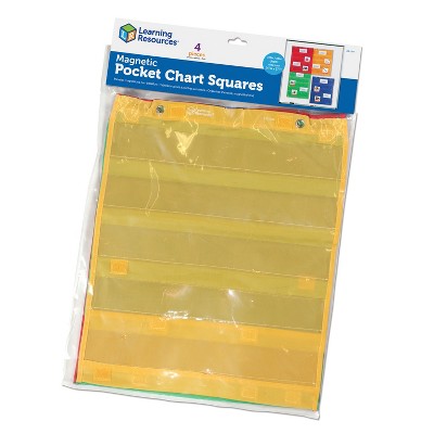 Learning Resources Magnetic Pocket Chart Squares, Classroom/Teacher Organizer, All Grades, Set of 4