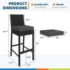 Wicker Woven Outdoor Bar Stools Set, Rattan Patio Stools & Patio Armless Bar Chairs, Outdoor Bar Height Chair With Soft Seat Cushion - 2 of 4