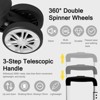 KTMBDW Luggage Set of 3 Hardside Suitcase Sets with TSA Lock, 4 Spinner Wheels, ABS Lightweight Trolley Travel Case for Business Trip,Smoky (20/24/28) - 4 of 4