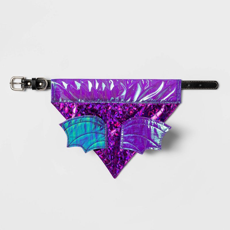 Halloween Purple Dragon Dog Collar Slide Bandana - Hyde &#38; EEK! Boutique&#8482;, 5 of 11