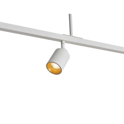 Matte White Steel Adjustable LED Track Pendant Light