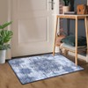 Area Rug Vintage Medallion Machine Washable Rugs Non Slip Non Shedding Distressed Printed Low Pile Foldable Carpet for Bedroom Living Room Playroom - 2 of 4
