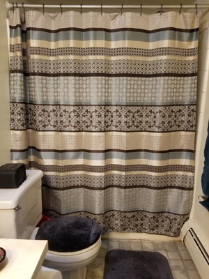 Cambridge Mosaic Stripe Shower Curtain : Target