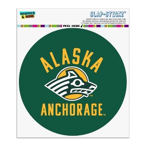 University of Alaska Anchorage Seawolves Logo Automotive Car Window Locker Circle Bumper Sticker - 1 of 4