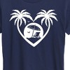 Women's - Instant Message - Palm Trees Heart Scene Short Sleeve Graphic T-Shirt - 2 of 4
