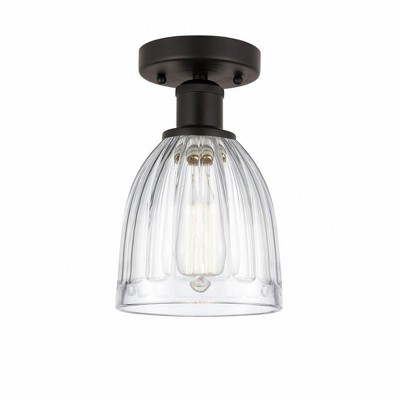 Brookfield - 1 Light Semi-Flush Mount In Industrial Style-9.75 Inches Tall and 5.75 Inches Wide
