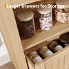 71" Tall Arched Pantry, 6-Tier Freestanding Storage Cabinet with Drawer, Modern White Book Shelf with Open Shelves & Anti-Tipping Design - 4 of 4