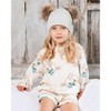 Deux par Deux Girl Printed French Terry Sweatshirt Off-White and Koala - 2 of 4