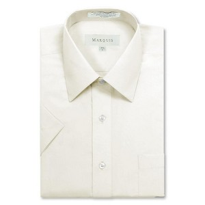 Marquis Men's Short Sleeve Dress Shirt, Cotton Blend Broadcloth, Classic Fit - Work, Events & Casual Wear - 1 of 3