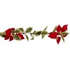 Northlight Pre-Lit Battery Operated Holly and Berry Christmas Garland - 7.5' x 5" - Warm White Lights - image 4 of 4