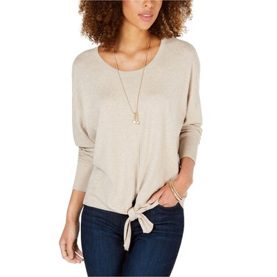 Style & Co. Womens Tie-Front Pullover Sweater