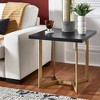 Karianne Black and Gold Metal Base End Table Black/Gold - Inspire Q - 2 of 4