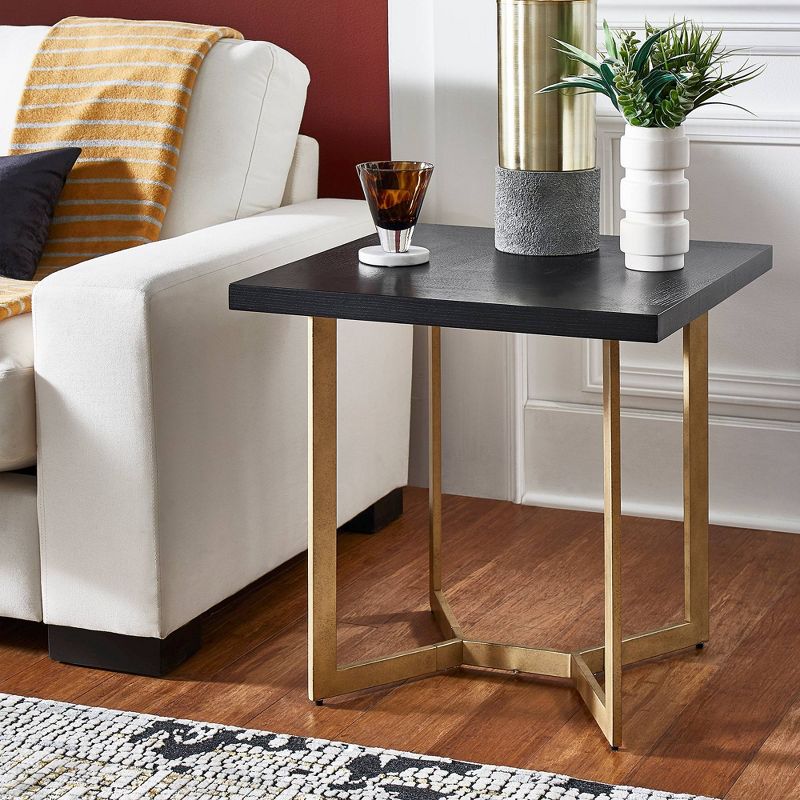 Karianne Black and Gold Metal Base End Table Black/Gold - Inspire Q, 3 of 7