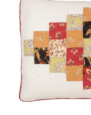 Colleen Patchwork Cotton Standard Sham with Multicolor Design