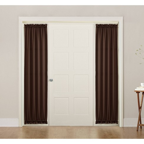 Seymour Energy Efficient Front Door Sidelight Curtain Panel Chocolate 26 X72 Sun Zero